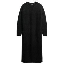 (12 UK, Black Twist) Superdry Womens/Ladies Knitted Relaxed Fit Sweater Dress