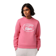 (14 UK, Pink) Lacoste Womens/Ladies Organic Cotton Loose Fit Long-Sleeved Sweatshirt