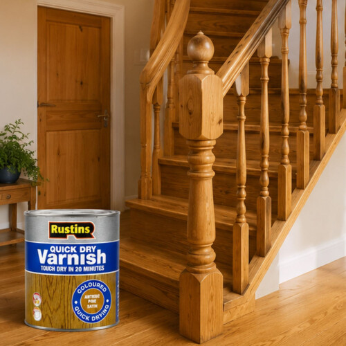 Rustins Rustins Quick Dry Varnish Antique Pine 500ml 2