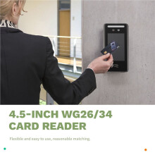 AI Biometric Wall Mount Face & RFID Recognition Terminal 4.5-Inch Card Reader for Attendance Access Control System