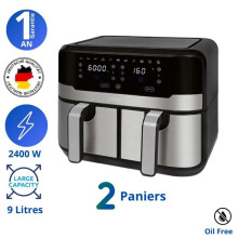 Friteuse sans huile - HEINRICH'S - HFR 8214 - 9L - 2400W - Tactile avec 9 programmes