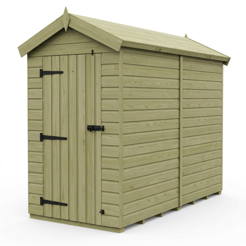 4 x 8 Apex Shed Tanalised (Double Door, No Windows) 1
