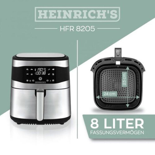Friteuse sem Óleo - Heinrich's - 8 Litros - 1800W - Ecrã Touch LED - 8 Programas 2
