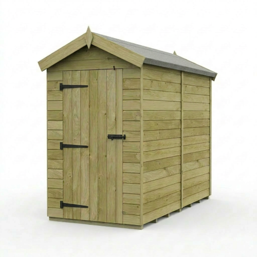 4 x 8 Apex Shed Tanalised (Single Door, No Windows) 1