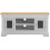 Seconique Bordeaux Small TV Stand - Pebble Grey/Oak 8