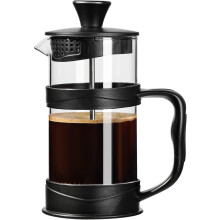 ParaCity French Press Coffee/Tea Maker, Camping Mini Cafetiere of 304 Stainless Steel Multi-Filter and Heat Resistant Glass