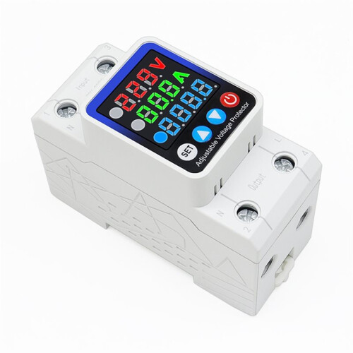 63A Power Consumption KWH Meter Single Phase Adjust over Under Current and Voltage Protective Device Protector Relay