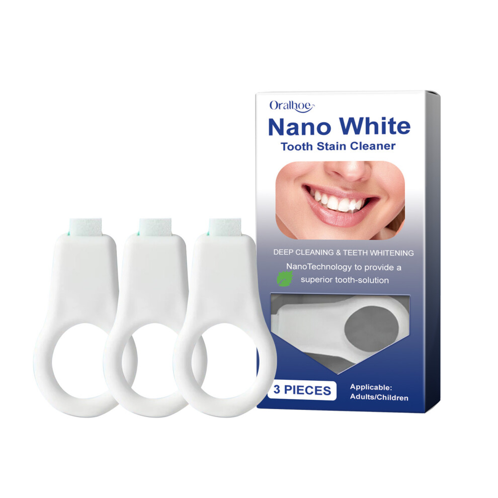 (3pieces) Oralhoe Sponge Teeth Cleaning Wipe Gentle cleaning of oral stains and tartar, glossy cleaning teeth and tooth cleaning wipes