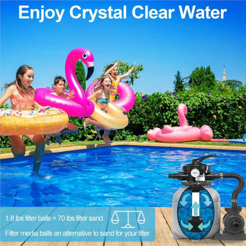 4 Lbs Pool Filter Balls Efficient Swimming Pool Filter Sand Alternative, Reusable Eco-Friendly  Filter Media Balls 2