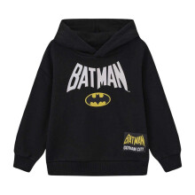 (5-6 Years, Black/Yellow) Superman Childrens/Kids Cotton Blend Hoodie