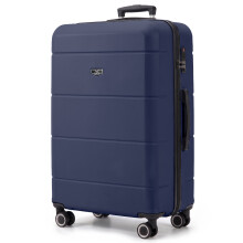LUGG Jetset 32 Inch Large Suitcase Lightweight Hard Shell Luggage with TSA Lock ABS Spinner 4 Wheels, 86x58x31cm, Midnight Blue