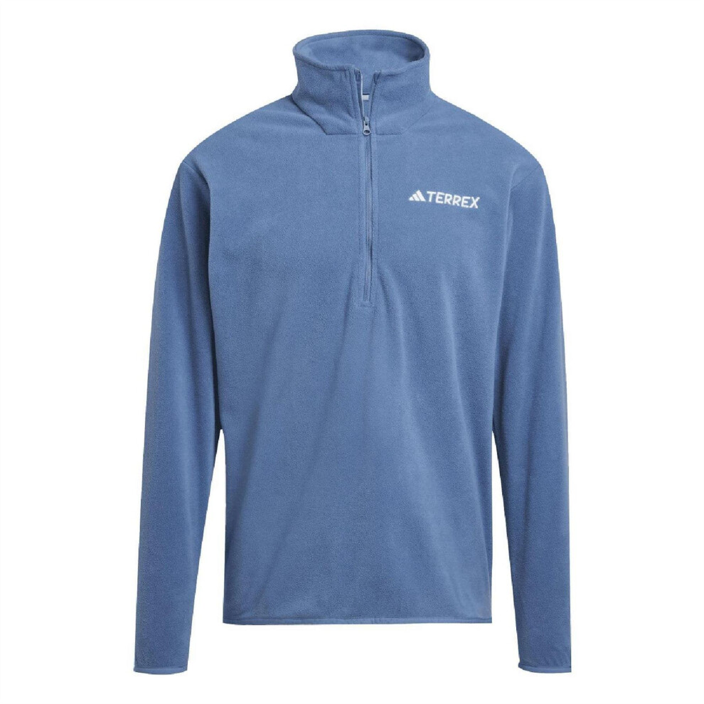 Adidas (S, Grey) Mens Terrex Multi Essentials Half Zip Fleece Top