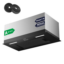 CIARRA CBCB6926A Integrated Cooker Hood 60cm Black Kitchen Extractor Fan
