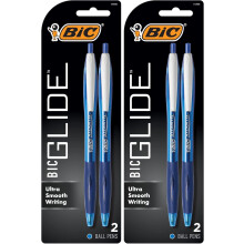 BIC Ball Pen, Medium Point 1.0 mm, Blue | Retractable | Atlantis Original | 2-Count