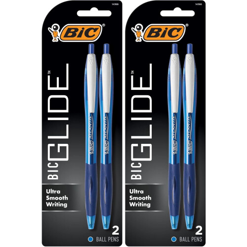 BIC BIC Ball Pen, Medium Point 1.0 mm, Blue | Retractable | Atlantis Original | 2-Count