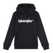 (12-13 Years, Black) Wrangler Childrens/Kids Logo Regular Hoodie