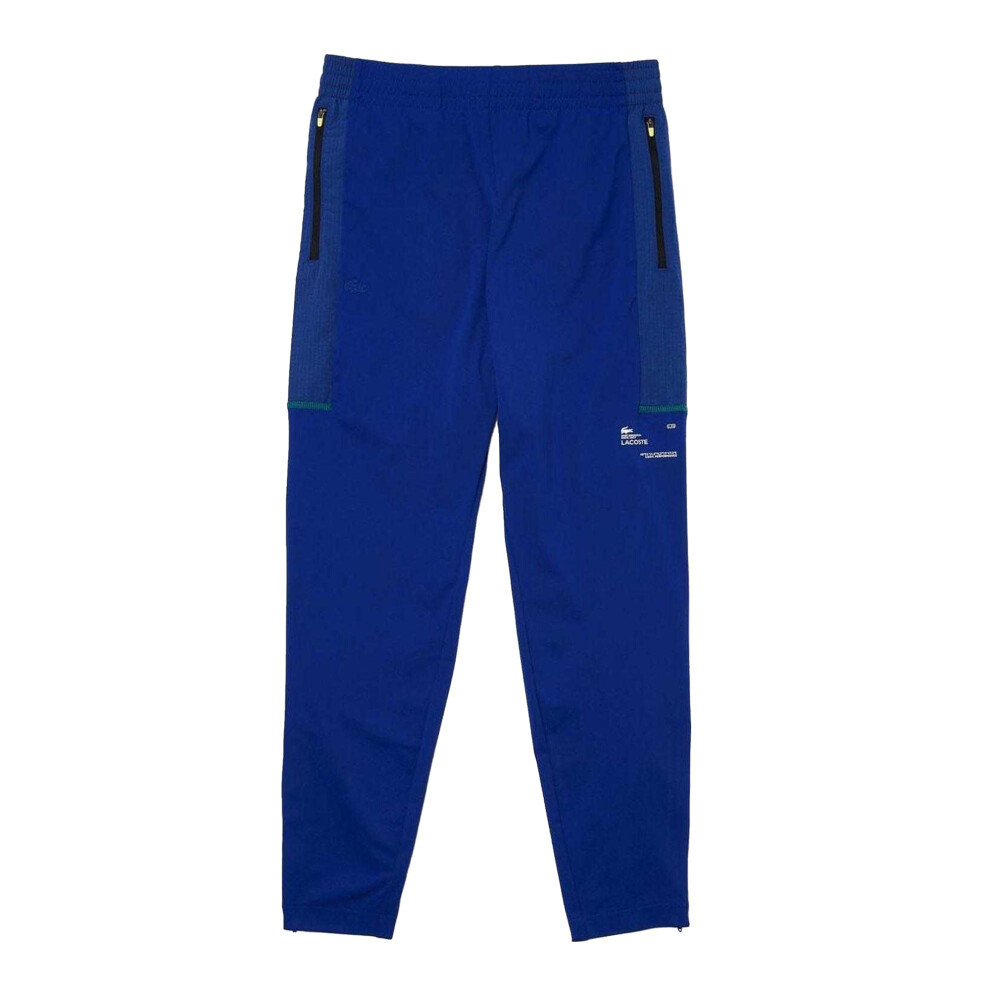 Lacoste (Xs, Blue) Mens Zip Pocket Tapered Tracksuit Bottoms