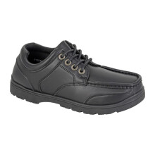 (6 UK, Black) Route 21 Boys Monty Boat Shoes