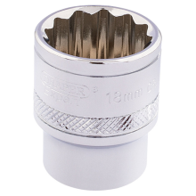 Draper Expert 3/8" Square Drive Hi-Torq 12 Point Socket (18mm) 32786