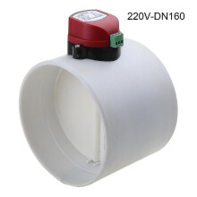(220V-DN160) Luchtklep compatibel met thermostaat, elektrische PVC-kanaalklep DN75 DN110 DN160, 98% luchtdichtheid voor HVAC-systemen