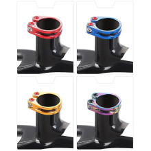 (Black, 31.8mm) Collier de selle de vélo compatible 27.2-31.6 mm en alliage d'aluminium, 5 couleurs
