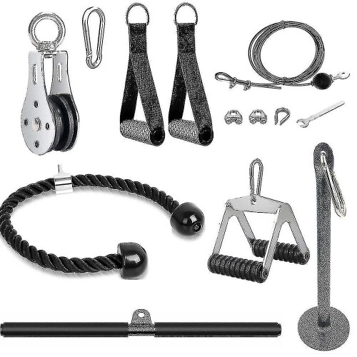 (Type 2) Triceps Trainingsseil kompatibel mit Gym Pulley Systemen für Cable Row Training 1