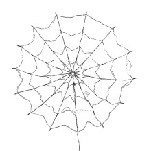 (B) Spider Web Light for Halloween Decoration with LED Lights and Remote Control, 150cm Diameter