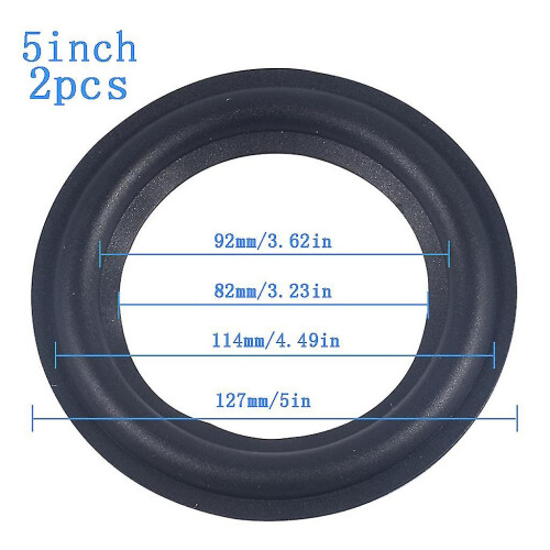 (5 inches) Kit de Reparo de Surround para Alto-falante, Compatível com 4 a 12 Polegadas, Borracha, 2 Peças