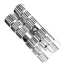(Silver) Bike Pedal Bracket Compatible with BMX Bicycles, Aluminium Alloy Rear Axle Stunt Peg, Anti-Slip Grooves, 10cm