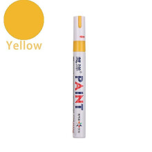 (yellow) Marqueurs de peinture, 12 couleurs, écologiques, imperméables et à séchage rapide, pour graffitis sur pneus, voitures, bois et plastique.