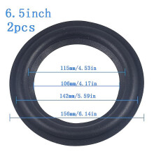 (6.5 inches) Kit de Reparo de Surround para Alto-falante, Compatível com 4 a 12 Polegadas, Borracha, 2 Peças