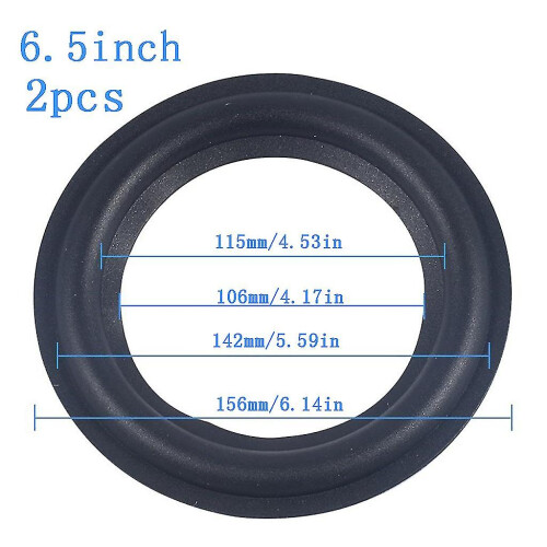 (6.5 inches) Kit de Reparo de Surround para Alto-falante, Compatível com 4 a 12 Polegadas, Borracha, 2 Peças