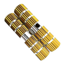 (Gold) Bike Pedal Bracket Compatible with BMX Bicycles, Aluminium Alloy Rear Axle Stunt Peg, Anti-Slip Grooves, 10cm