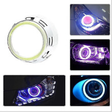 (Yellow, 80MM) Angel Eye Halo Rings 2 Pieces, 60-120mm, Compatible with 12V Fog Lights for Car Lighting Upgrade