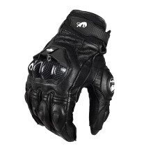 (black, M) Korte motorhandschoenen Furygan AFS 6 met koolstofvezelbescherming en ademend leer.