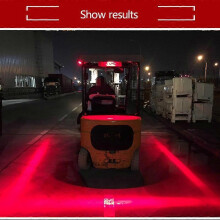 (Red, Red) Faro di segnalazione per carrelli elevatori da 30 W a LED rosso, IP67 impermeabile, 10-80 V, per veicoli da cantiere e autocarri.