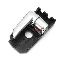 (silver, left) Puxador Porta Interior Compatível com Kia Cerato 2005-2012, Preto Cromado Bege, Dianteiro Traseiro