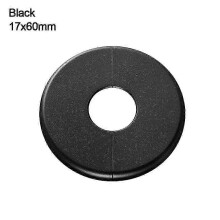 (black, 17x60mm) Couvercle Décoratif de Robinet ABS Résistant à la Chaleur et à la Corrosion pour Dissimuler les Trous de Conduites