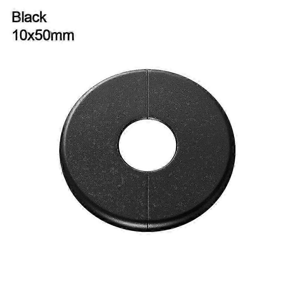 (Black, 10X50mm) Faucet Decorative Cover Compatible With Multiple Pipes, Abs Heat & Corrosion Resistant For Pipe Hole Concealment 6955168002660
