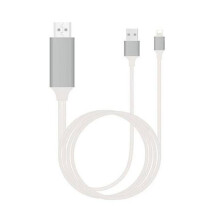 (White) Kábel HDMI pre mobilný telefón kompatibilný so smartfónmi, 2 m, 1080P HD pre zrkadlenie obrazovky do televízora