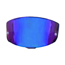 (Deep Blue) Vizier voor motorhelm, compatibel met KYT, krasbestendig, UV-beschermend