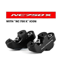 (Black, NC750X) Elevador de Guidão Compatível com Honda NC750X CB500X, 30mm Altura 20mm Ajuste
