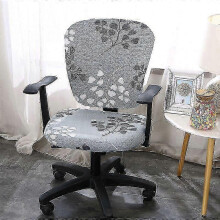 (Style 20) Toimistotuolin päällinen pestävä joustava pyöriviin työtuoleihin, painettu monivärinen kuvio, polyesteri-elastaanikangas