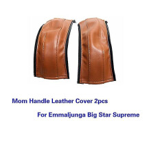 (brown, 2pcs) Housse de protection pour guidon de poussette compatible avec tous les modèles, en cuir PU résistant aux intempéries.