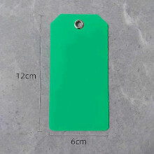 (GREEN, 100pcs) Etiquetas de Envio Plásticas 6x12cm, 100 Unidades, Brancas à Prova d'Água com Ilhós de Metal para Inventário e Preços