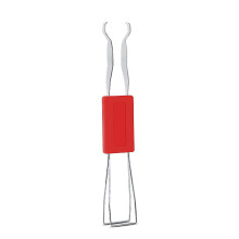 (Red) Keycap Puller Compatible with Mechanical Keyboards, Metal and Plastic Construction, Anti-Slip Handle for Secure Grip