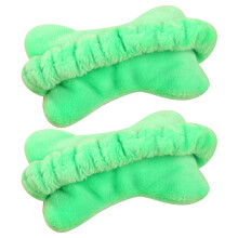 (Green) Zweiteiliges Handgelenkauflagen-Set mit verstellbarem Gummiband, Flanell und PP-Baumwolle für Schreibtisch und Büro