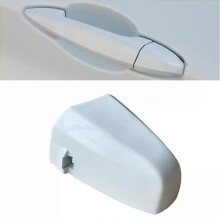 (Mineral white, Left) Cubierta de manija de puerta delantera compatible con modelos BMW X1 X2 X5 F15 X6 F16 2015-2018, reemplazo directo