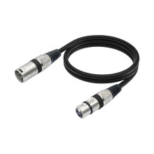 (Black) XLR kábel 3 m farebne vyvážený mikrofónny kábel so zinkovou zástrčkou pre pódiové a audio zariadenia