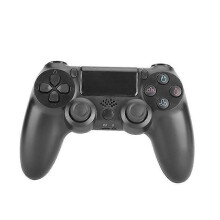 (Black) Draadloze gamecontroller compatibel met PS4, Bluetooth 4.0, dubbele vibratie, touchpad en audiofunctie voor een meeslepende game-ervaring.